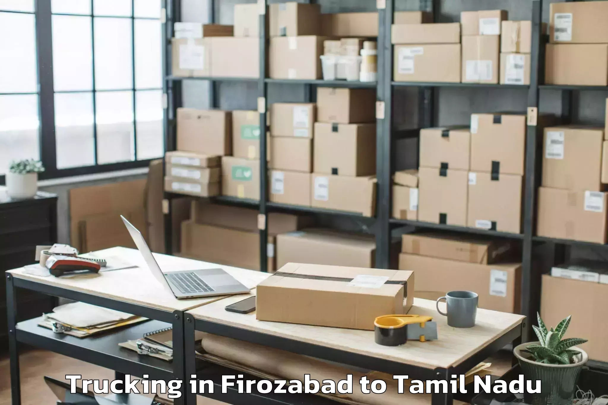 Leading Firozabad to Kanchipuram Trucking Provider